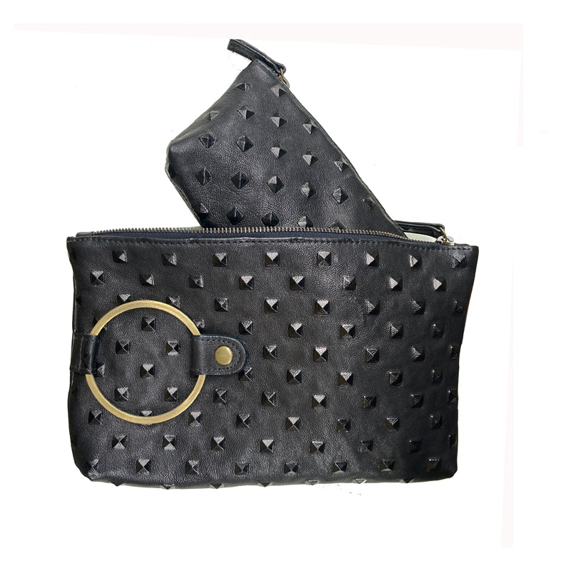 Ring Clutch - Black Pyramid