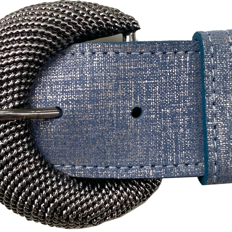 Chain Mail Belt - Baby Blue