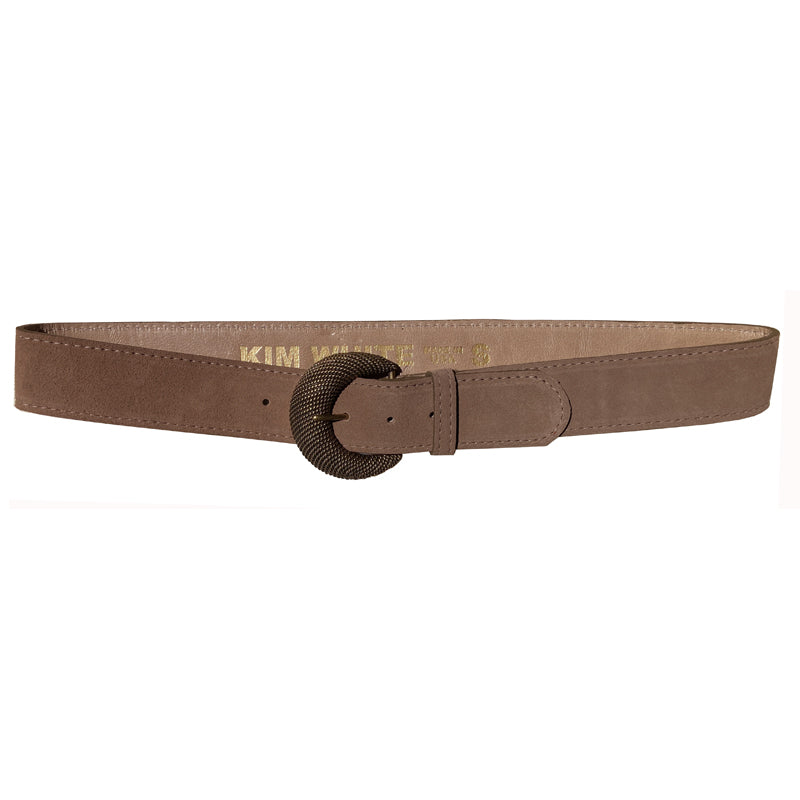 Chain Mail Belt - Tan Suede