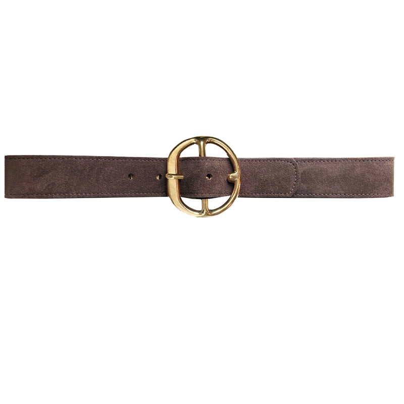 Chunky HIP PANT Belt - Chocolate Suede
