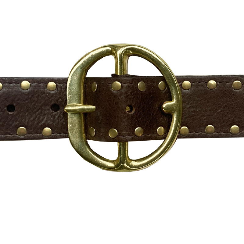 Chunky HIP PANT Belt Studded - Chocolate