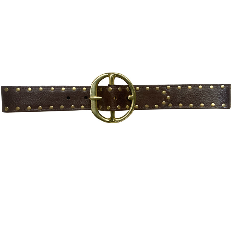 Chunky HIP PANT Belt Studded - Chocolate