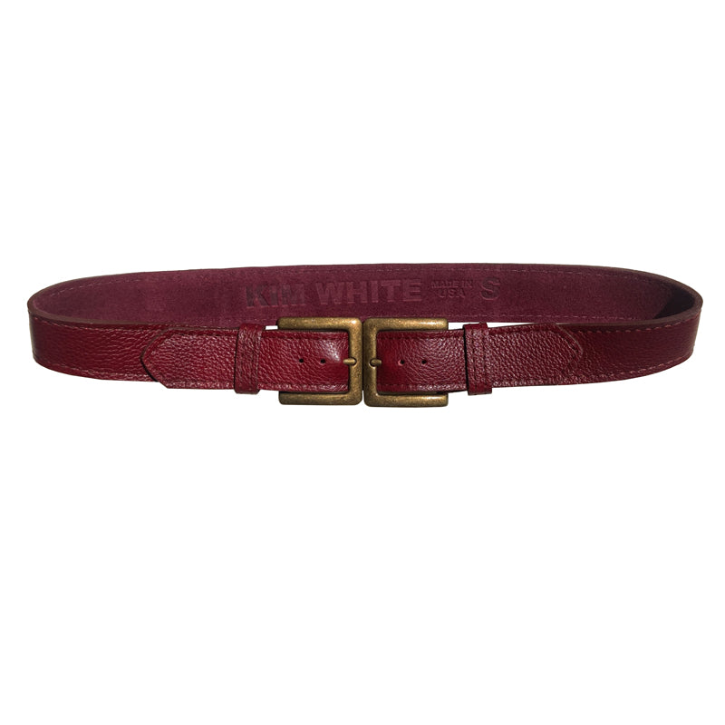 Double-Buckle Waist Belt - Ox Blood