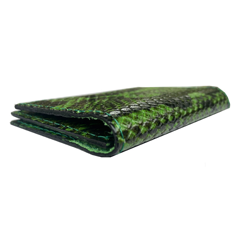 Folding Wallet - Green & Black Snake