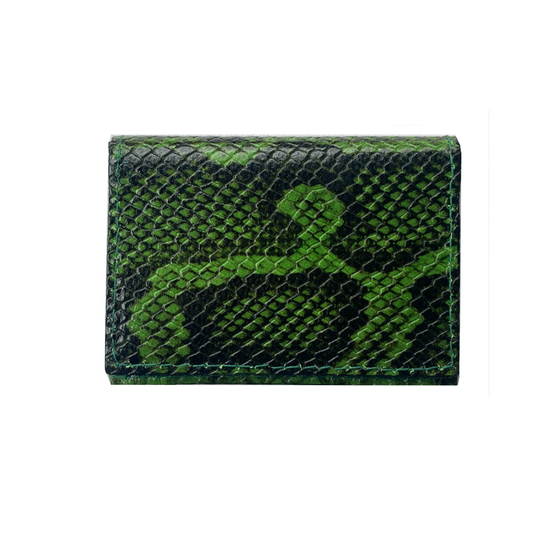 Folding Wallet - Green & Black Snake