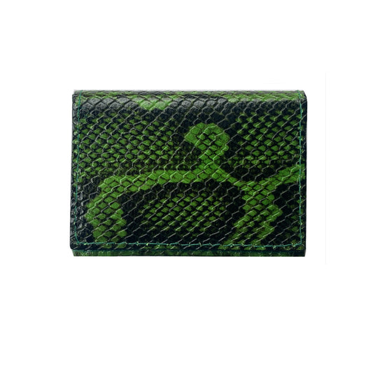 Folding Wallet - Green & Black Snake
