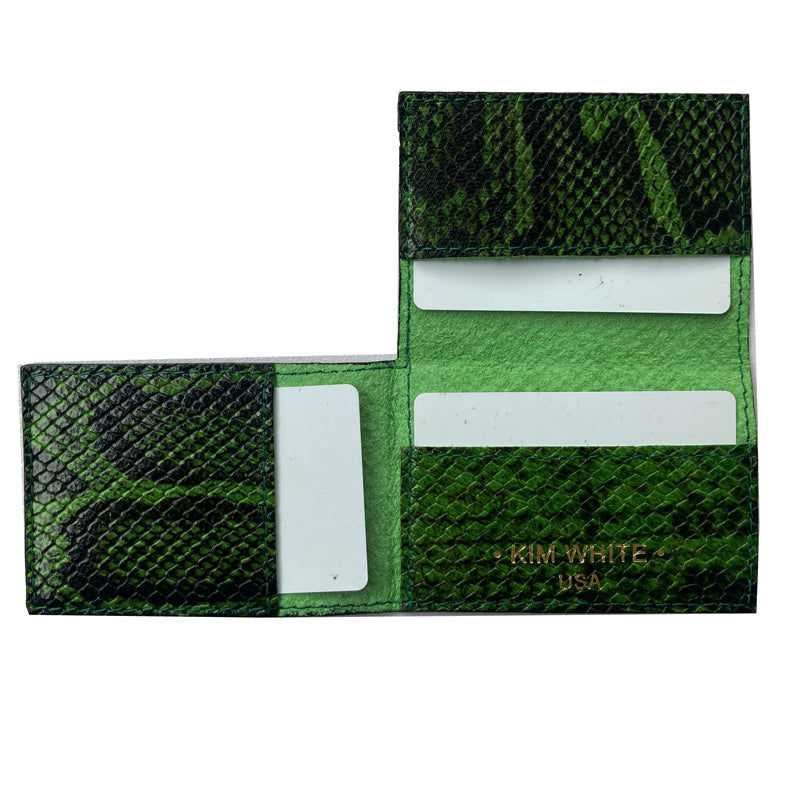 Folding Wallet - Green & Black Snake