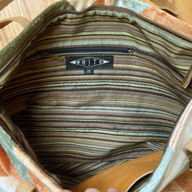 Tote - Chartreuse Vintage Floral