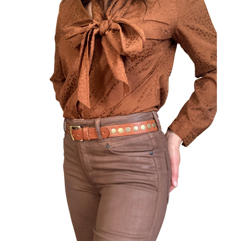 Large Rivets All Around - Cognac