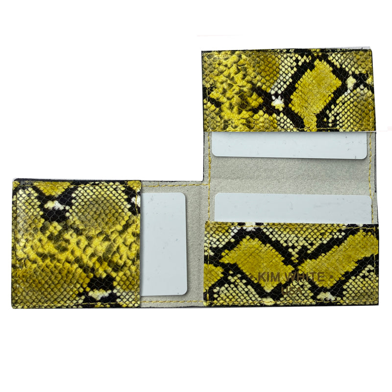 Folding Wallet - Yellow Snake