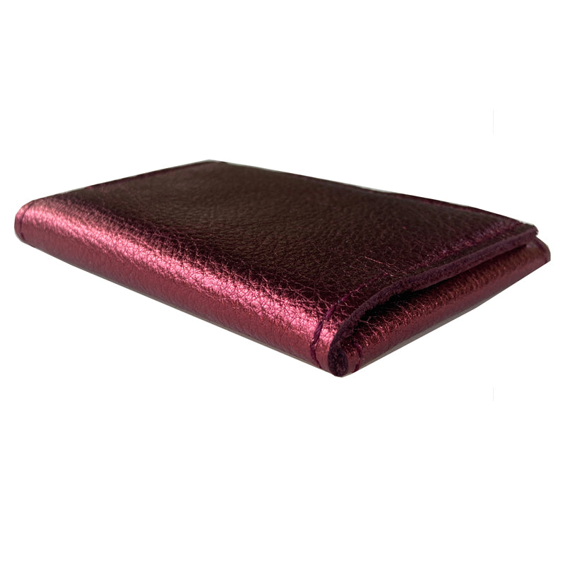 Folding Wallet - Burgundy Metallic