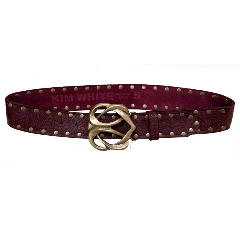 Cyber Lotus Waist Belt - Burgundy