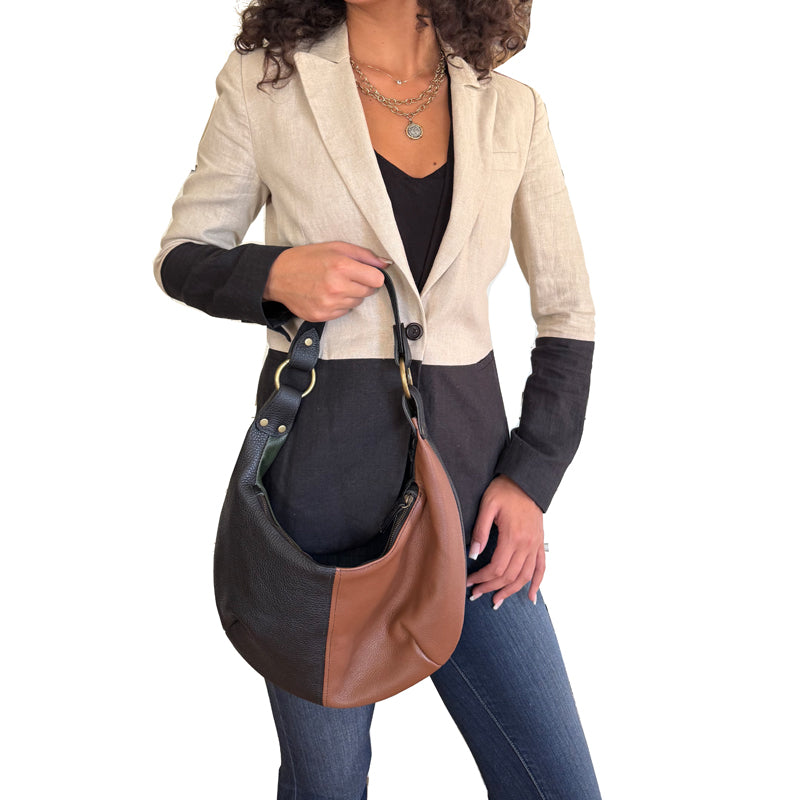 Hobo Bag - Black & Brown