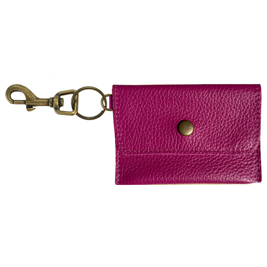 Coin Purse Key Chain - Pink Fuchsia