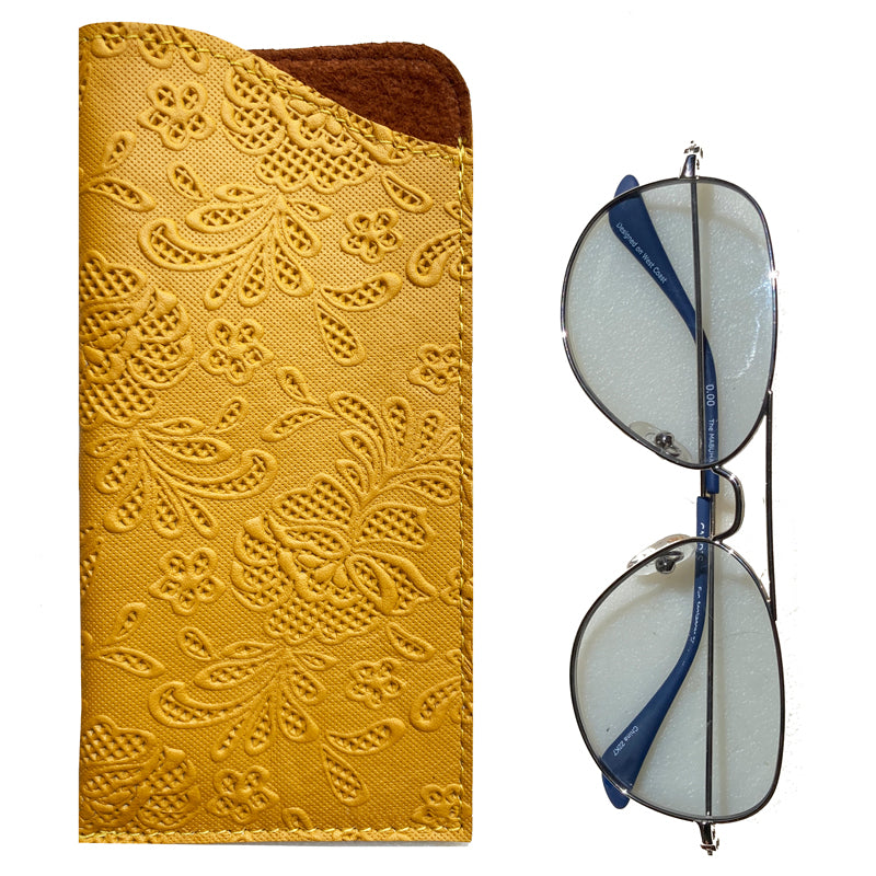 Eyeglass Case - Yellow Floral