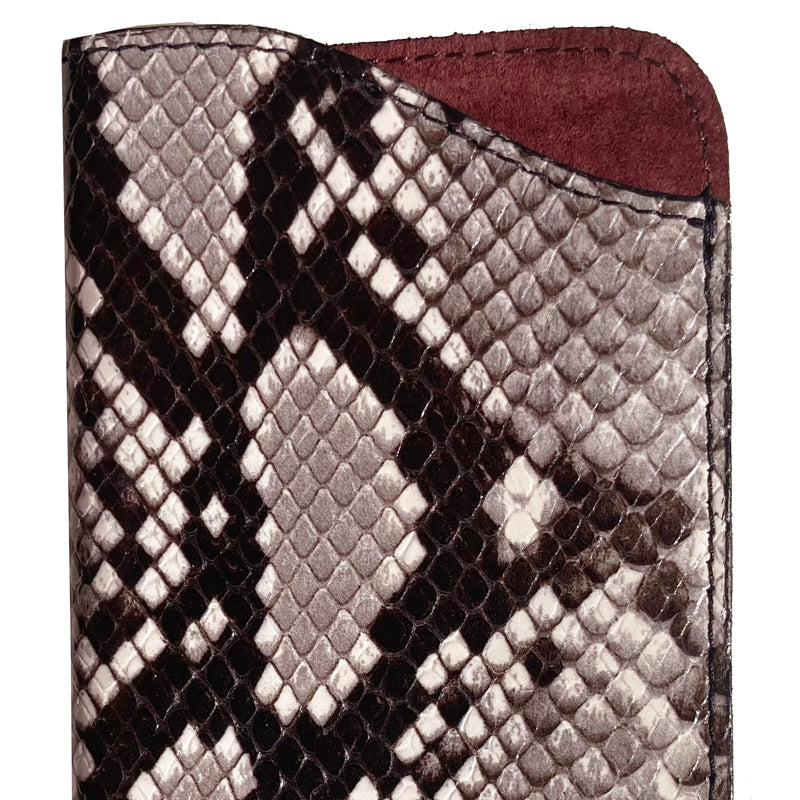 Eyeglass Case - Black & White Snake