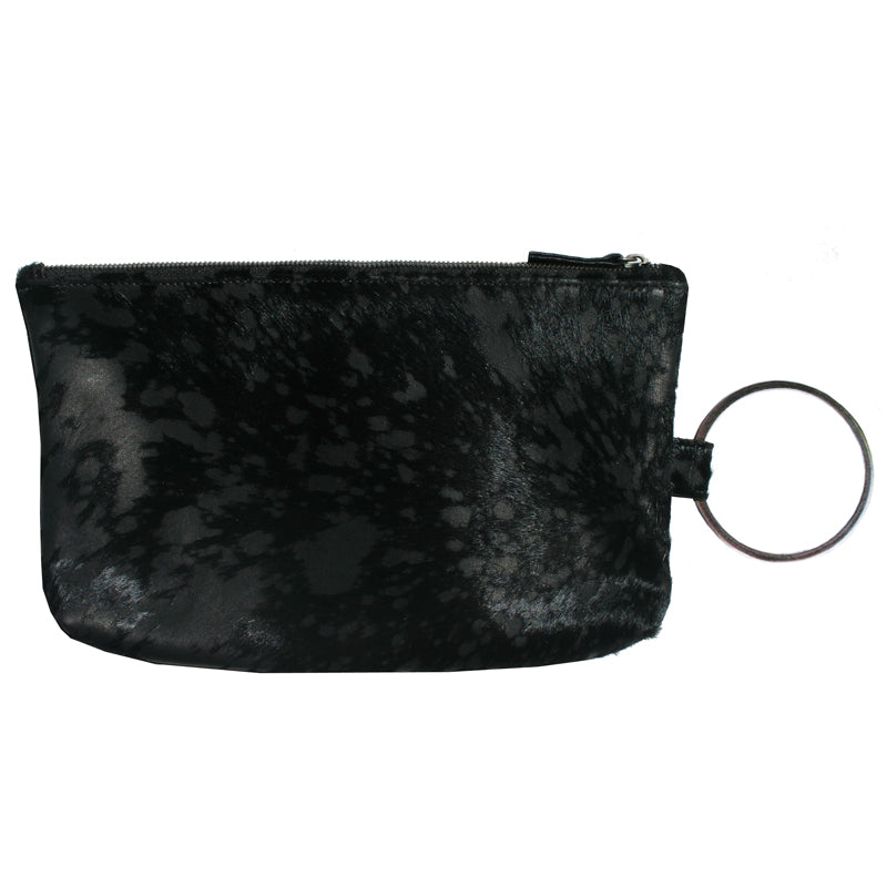 Ring Clutch - Black Fur