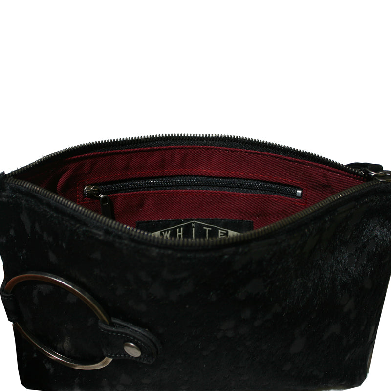 Ring Clutch - Black Fur