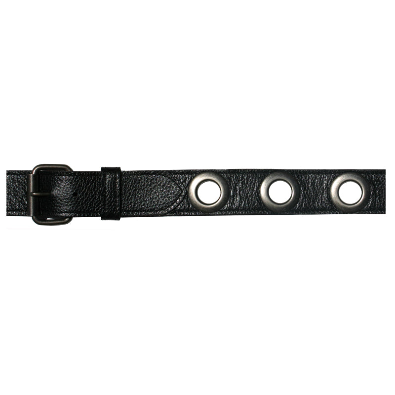 Grommet Black Holed Belt Two-Row Black Grommet Belt Hot Topic