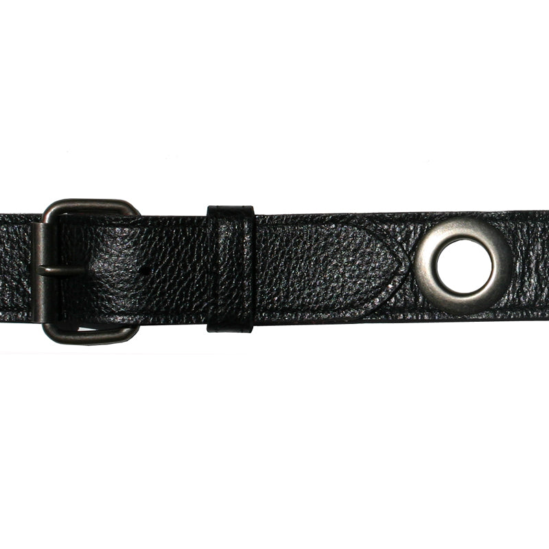 Grommet Belt - Black Antique Nickel