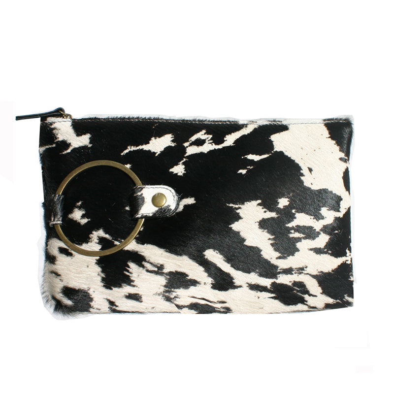 Ring Clutch - Black & White Pony