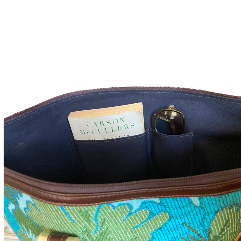 Weekender Travel Bag - Electric Blue Floral