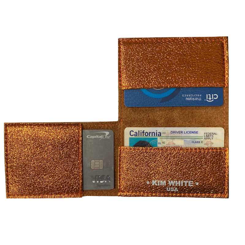Folding Wallet - Burnt Orange Metallic