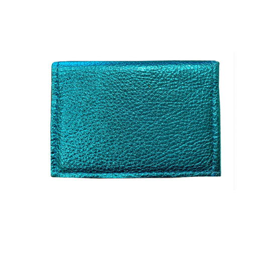 Folding Wallet - Electric Blue Metallic