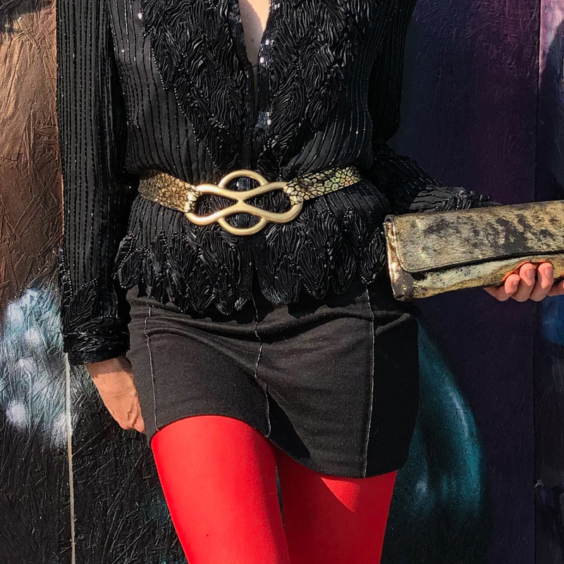 Infinity Waist Belt - Silver Baby Cheetah