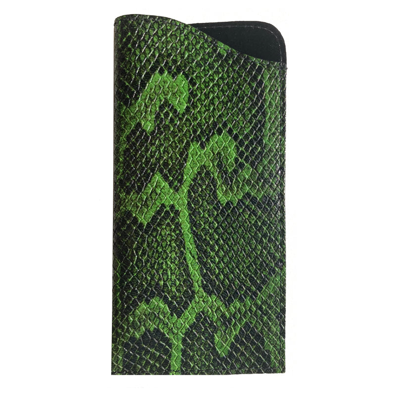 Eyeglass Case - Green Snake