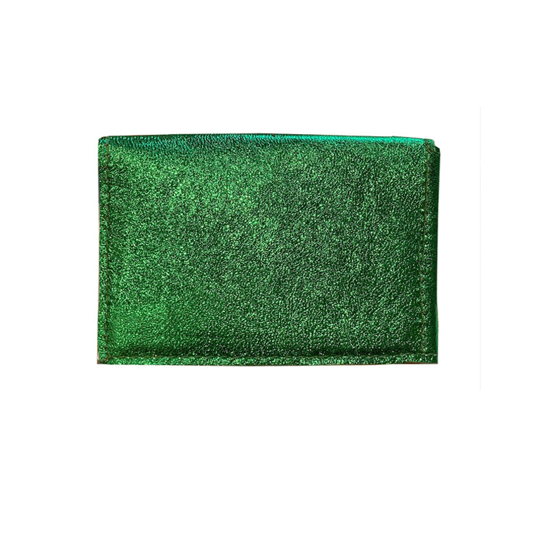 Folding Wallet - Green Metallic