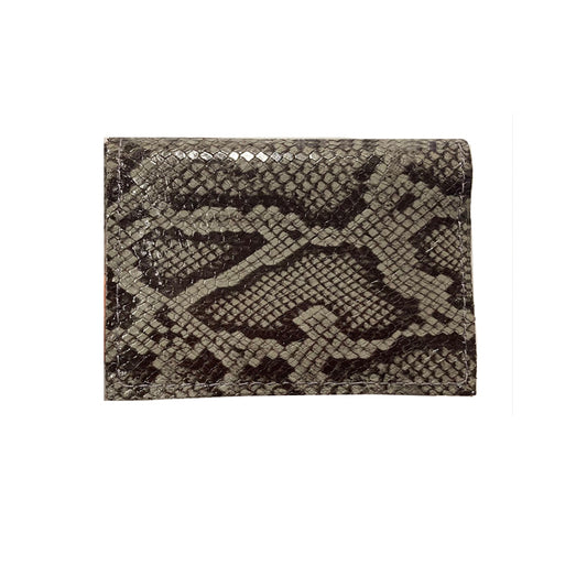 Folding Wallet - Grey Patent Snake