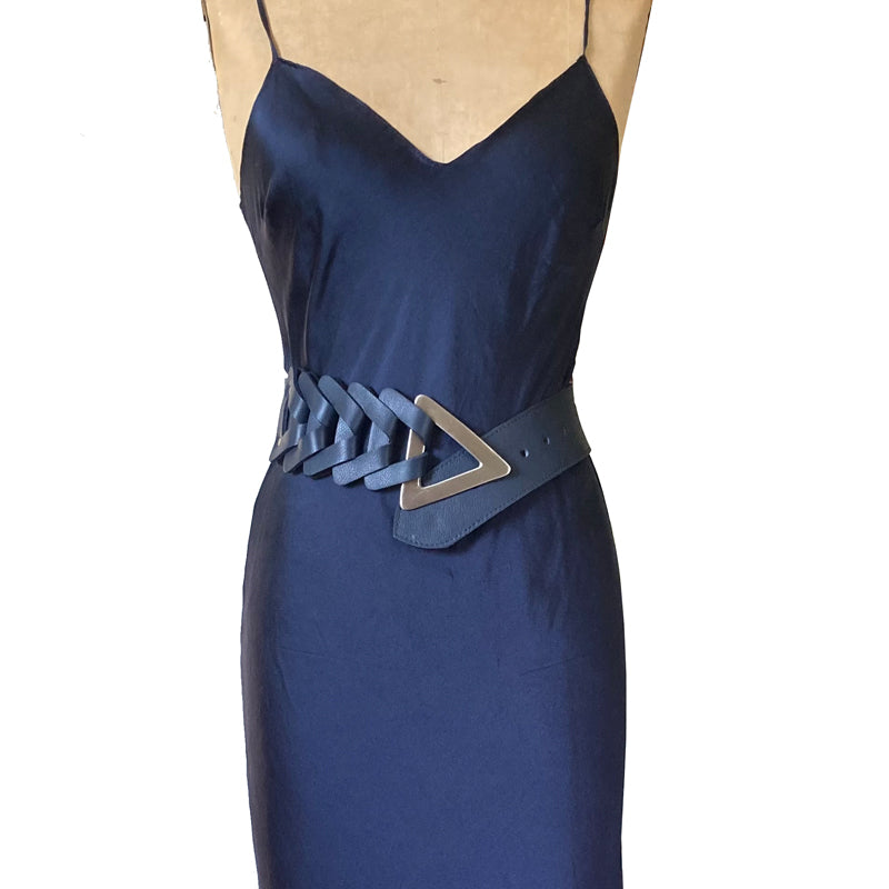 Triangle Waist Belt Navy – Kim White Bags/Belts - Main Image