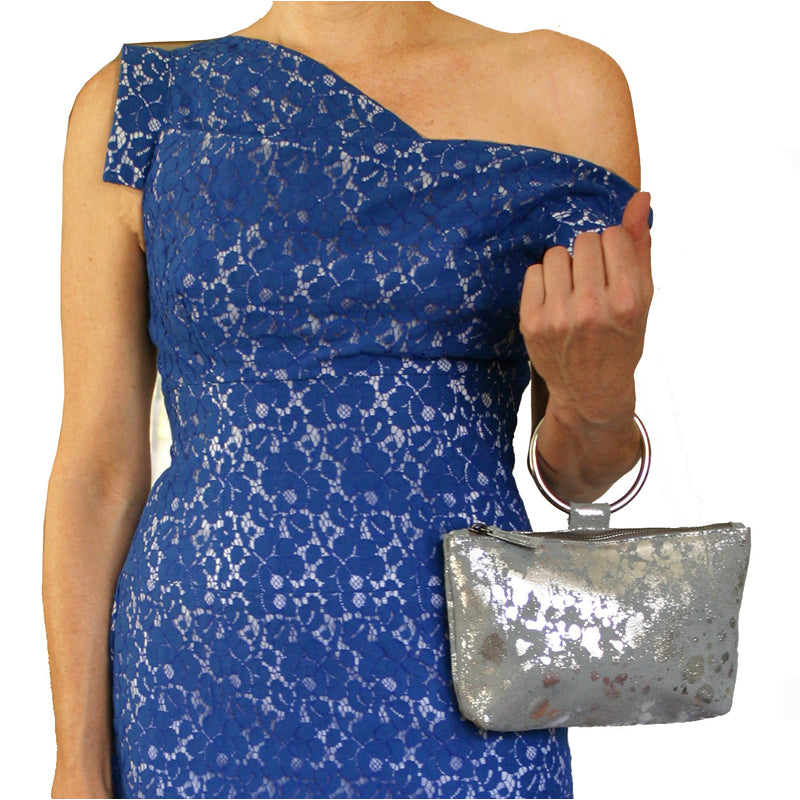 Ring Wristlet - Brown Metallic Splash