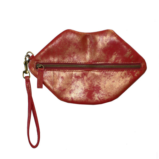 Kiss Wristlet - Red & Gold Smoke