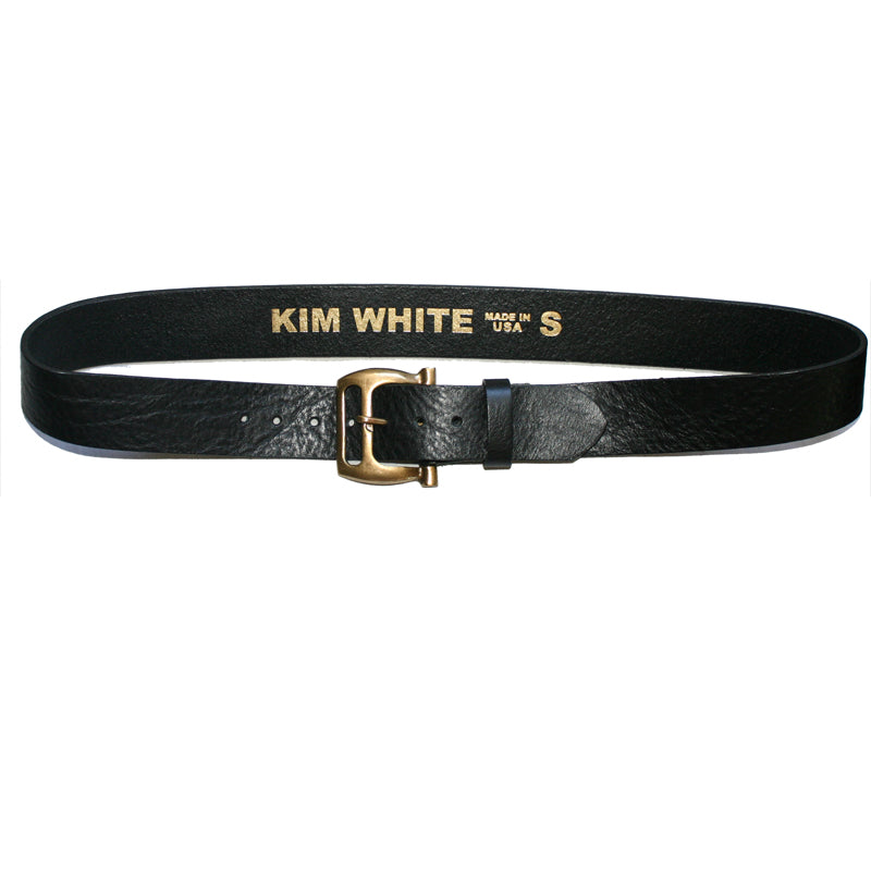 Slotted Buckle -Black wAntique Brass