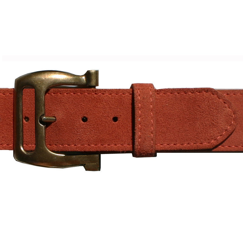 Slotted Buckle - Rusty Melon Suede