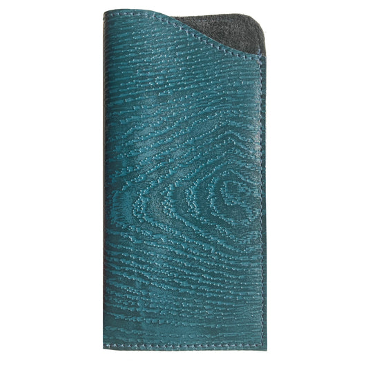 Eyeglass Case - Teal Woodgrain