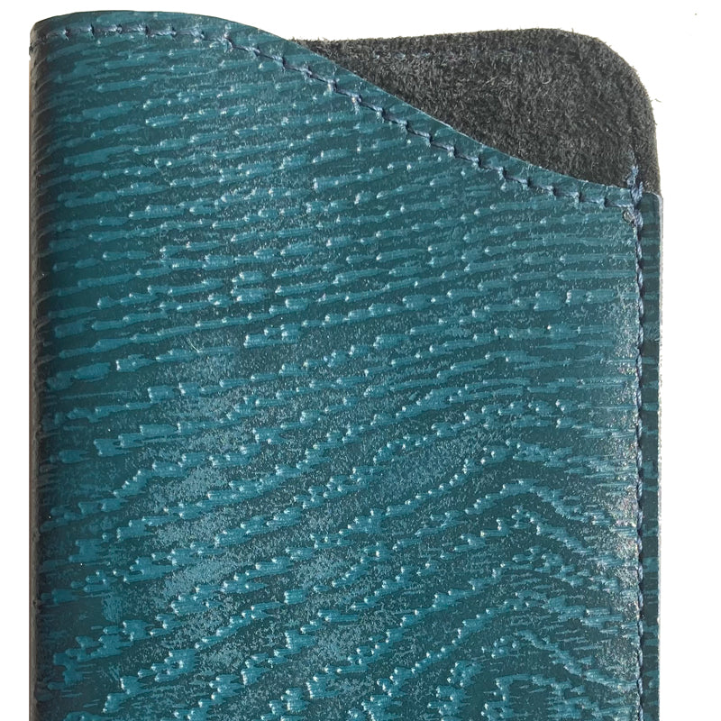 Eyeglass Case - Teal Woodgrain