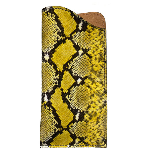 Eyeglass Case - Yellow Snake