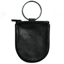 Load image into Gallery viewer, Mini Ring Wristlet - Matte Black Silver Ring
