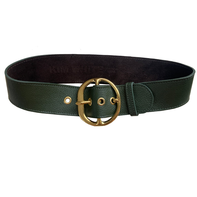 Chunky Waist Belt with EYELETS - Forest