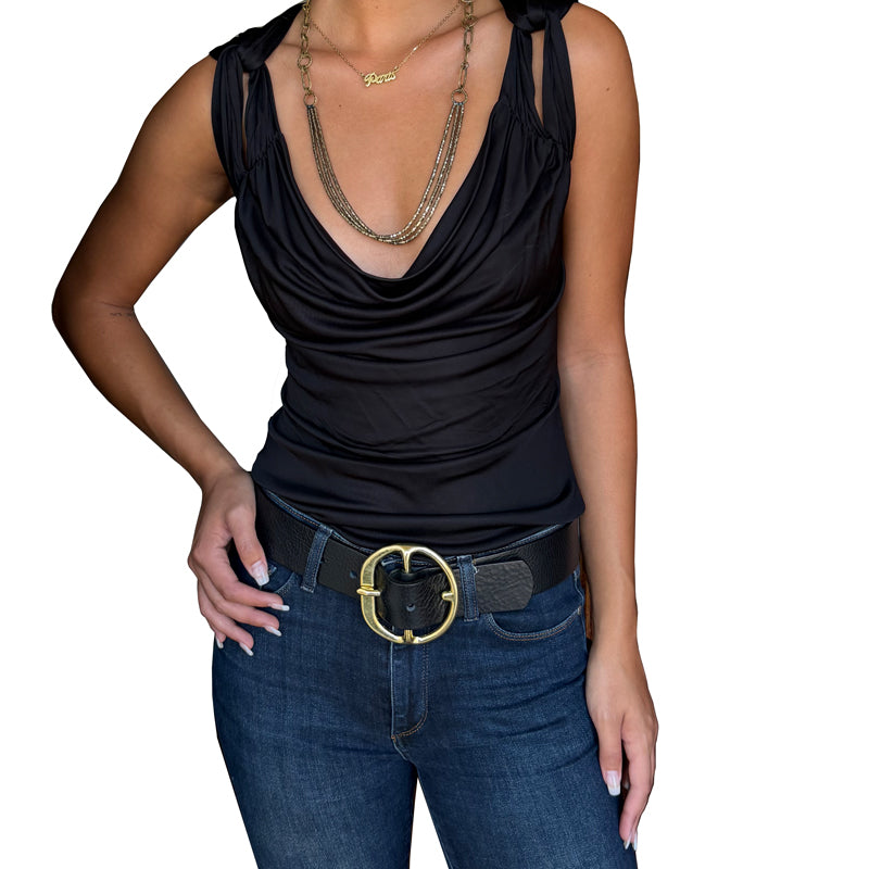 Chunky HIP PANT Belt - Cognac Molecular