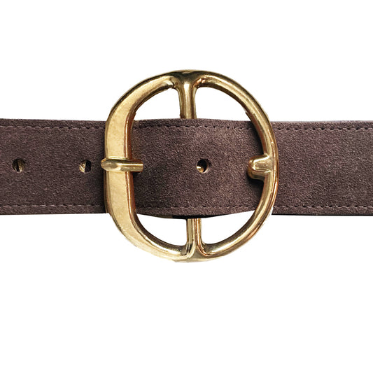 Chunky HIP PANT Belt - Chocolate Suede