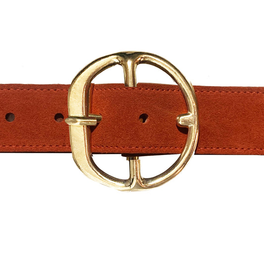 Chunky HIP PANT Belt - Rust Suede