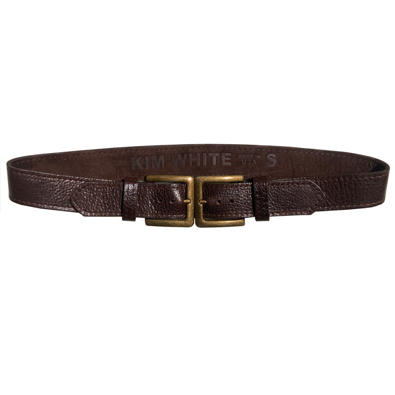 Double-Buckle Waist Belt - Chocolate