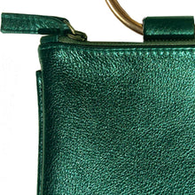 Load image into Gallery viewer, Mini Ring Wristlet - Green &quot;Beetle&quot; Metallic
