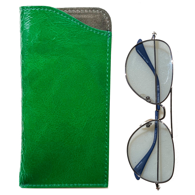 Eyeglass Case - Lime Green Patent Leather