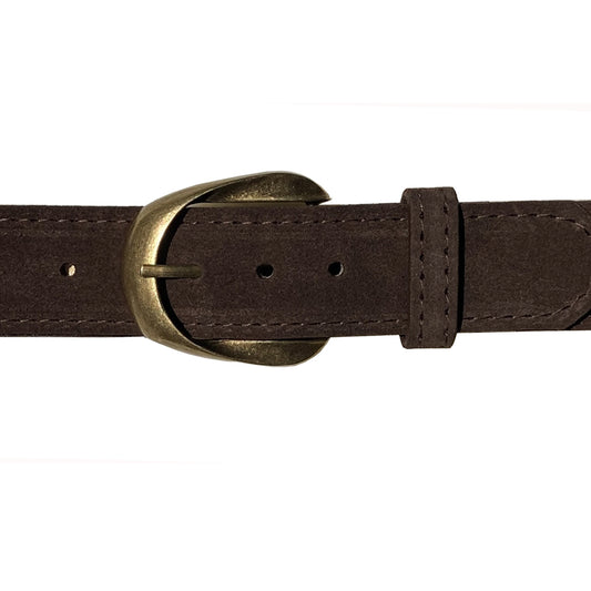 Inverted Ribbon Chocolate Suede