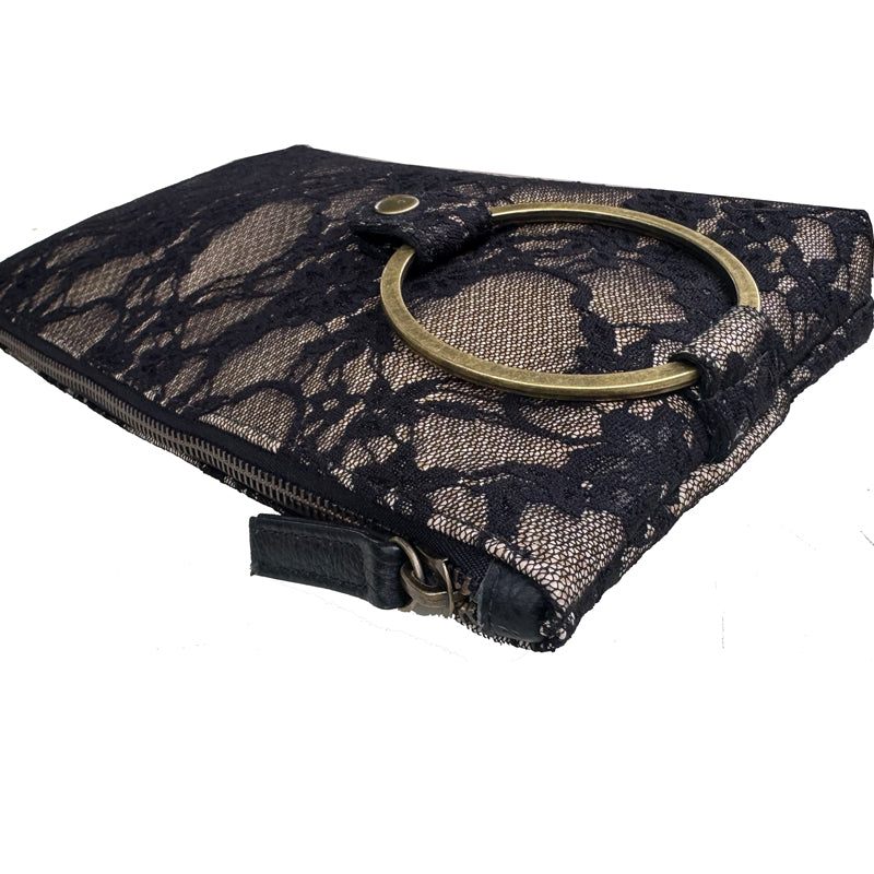 Ring Clutch - Black Lace